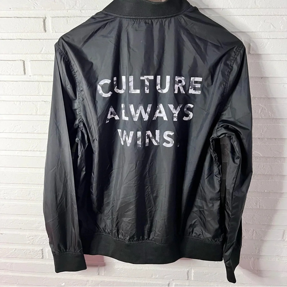 Anatomy x Anatomie Collection Culture Always Wins Black Windbreaker, Size Small